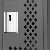 Clean Line Lockers, 12" x 12" x 72", Steel, Charcoal, Rivet (Assembled), Perforated Air Extreme Inc.