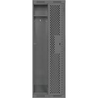 Clean Line Lockers, Bank of 2, 24" x 15" x 72", Steel, Charcoal, Rivet (Assembled), Perforated Air Extreme Inc.