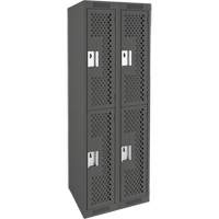 Casiers Clean Line, 2 niveaux, Bloc de 2, 24" x 12" x 72", Acier, Charbon, Rivet (assembl&eacute;), Perfor&eacute; Air Extreme Inc.