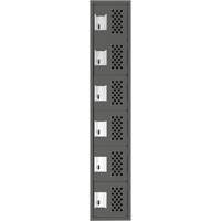 Assembled Lockerettes Clean Line Perforated Economy Lockers, 6 -tier, 18" x 72" x 12", Steel Air Extreme Inc.