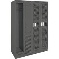 Casiers Clean Line, Bloc de 4, 48" x 15" x 76", Acier, Charbon, Rivet (assembl&eacute;), Perfor&eacute; Air Extreme Inc.