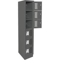 Clean-Line Perforated Lockerette, 6 -tier, 12" x 72" x 12", Steel Air Extreme Inc.