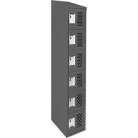 Assembled Lockerettes Clean Line Perforated Economy Lockers, 6 -tier, 18" x 72" x 12", Steel Air Extreme Inc.