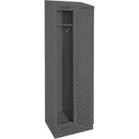 Clean Line Lockers, Bank of 2, 24" x 15" x 82", Steel, Charcoal, Rivet (Assembled), Perforated Air Extreme Inc.