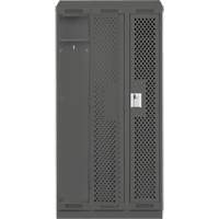 Clean Line Lockers, Bank of 3, 36" x 15" x 82", Steel, Charcoal, Rivet (Assembled), Perforated Air Extreme Inc.