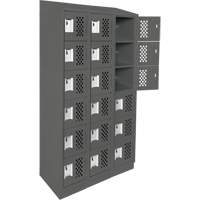 Clean-Line Perforated Lockerette, 6 -tier, Bank of 3, 12" x 72" x 12", Steel Air Extreme Inc.