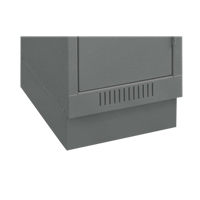 Clean Line Economy Lockers Recessed Base, 4 Banks, 4" H x 48" W x 18" D, Steel Air Extreme Inc.