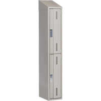 Concorde Heavy-Duty Lockers, 2 -tier, 12" x 18" x 78", Steel, Grey, Welded (Assembled) Air Extreme Inc.
