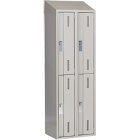 Concorde Heavy-Duty Lockers, 2 -tier, Bank of 2, 24" x 18" x 78", Steel, Grey, Welded (Assembled) Air Extreme Inc.