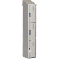 Concorde Heavy-Duty Lockers, 3 -tier, 12" x 18" x 78", Steel, Grey, Welded (Assembled) Air Extreme Inc.
