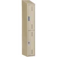 Concorde Heavy-Duty Lockers, 2 -tier, 12" x 18" x 78", Steel, Beige, Welded (Assembled) Air Extreme Inc.