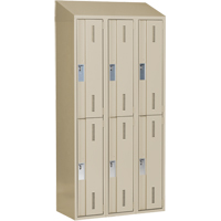 Concorde Heavy-Duty Lockers, 2 -tier, Bank of 3, 36" x 18" x 78", Steel, Beige, Welded (Assembled) Air Extreme Inc.