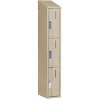 Concorde Heavy-Duty Lockers, 3 -tier, 12" x 18" x 78", Steel, Beige, Welded (Assembled) Air Extreme Inc.