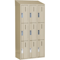 Concorde Heavy-Duty Lockers, 3 -tier, Bank of 3, 36" x 18" x 78", Steel, Beige, Welded (Assembled) Air Extreme Inc.