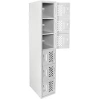 Clean Line Lockerettes, 6 -tier, 18" x 72" x 12", Steel Air Extreme Inc.