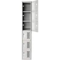 Clean Line Lockerettes, 6 -tier, 18" x 72" x 12", Steel Air Extreme Inc.