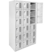 Clean Line Lockerettes, 6 -tier, Bank of 3, 18" x 72" x 12", Steel Air Extreme Inc.