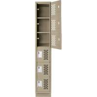 Assembled Lockerettes Clean Line Perforated Economy Lockers, 6 -tier, 18" x 72" x 12", Steel Air Extreme Inc.
