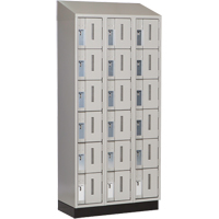 Concorde Heavy-Duty Lockers, 6 -tier, Bank of 3, 36" x 18" x 82", Steel, Grey, Welded (Assembled) Air Extreme Inc.
