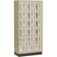 Concorde Heavy-Duty Lockers, 6 -tier, Bank of 3, 36" x 18" x 76", Steel, Beige, Welded (Assembled) Air Extreme Inc.
