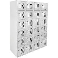 Clean Line Lockerettes, 6 -tier, Bank of 4, 18" x 72" x 12", Steel Air Extreme Inc.