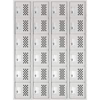 Clean Line Lockerettes, 6 -tier, Bank of 4, 18" x 72" x 12", Steel Air Extreme Inc.