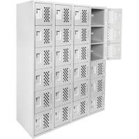 Clean Line Lockerettes, 6 -tier, Bank of 4, 18" x 72" x 12", Steel Air Extreme Inc.