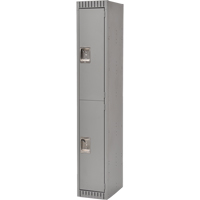 Lockers, 2 -tier, 12" x 18" x 72", Steel, Grey, Knocked Down Air Extreme Inc.
