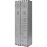 Casiers, 6 niveaux, Bloc de 2, 24" x 18" x 72", Acier, Gris, D&eacute;mont&eacute; Air Extreme Inc.
