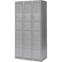Casiers, 6 niveaux, Bloc de 3, 36" x 18" x 72", Acier, Gris, D&eacute;mont&eacute; Air Extreme Inc.