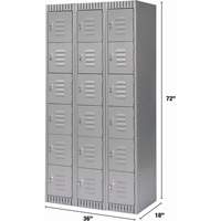 Casiers, 6 niveaux, Bloc de 3, 36" x 18" x 72", Acier, Gris, D&eacute;mont&eacute; Air Extreme Inc.