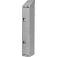 Lockers, 2 -tier, 12" x 18" x 82", Steel, Grey, Knocked Down Air Extreme Inc.