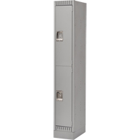 Lockers, 2 -tier, 12" x 18" x 76", Steel, Grey, Knocked Down Air Extreme Inc.