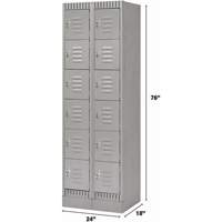 Casiers, 6 niveaux, Bloc de 2, 24" x 18" x 76", Acier, Gris, D&eacute;mont&eacute; Air Extreme Inc.