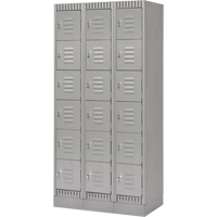 Casiers, 6 niveaux, Bloc de 3, 36" x 18" x 76", Acier, Gris, D&eacute;mont&eacute; Air Extreme Inc.