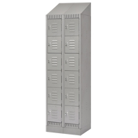 Casiers, 6 niveaux, Bloc de 2, 24" x 18" x 86", Acier, Gris, D&eacute;mont&eacute; Air Extreme Inc.