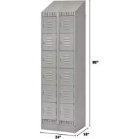 Casiers, 6 niveaux, Bloc de 2, 24" x 18" x 86", Acier, Gris, D&eacute;mont&eacute; Air Extreme Inc.