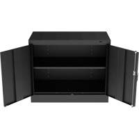 Standard Desk-High Cabinet, Steel, 30" H x 36" W x 18" D, Black Air Extreme Inc.