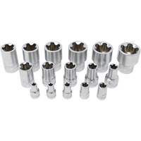 Jeu de douilles TORX EPR &agrave; 5 pans, 16 Morceaux, Prise de 1/4"/3/8"/1/2" Air Extreme Inc.