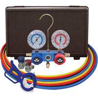 Jeu de manom&egrave;tres collecteurs pour automobile avec coupleurs manuels et robinet perce-canette lat&eacute;rale 3 en 1 Air Extreme Inc.