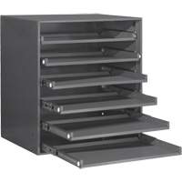 Compartment Box Cabinet, Steel, 6 Slots, 20-5/16" W x 15-15/16" D x 21-7/8" H, Grey Air Extreme Inc.