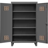 Heavy-Duty Outdoor Cabinet, Steel, 4 Shelves, 78" H x 48" W x 24" D, Grey Air Extreme Inc.