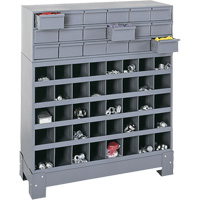 Unit&eacute; de stockage modulaire pour petites pi&egrave;ces, Acier, 18 tiroirs, 33-3/4" x 12-1/4" x 40-1/2", Gris Air Extreme Inc.