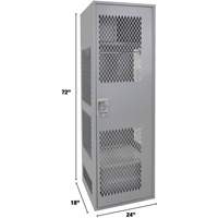 Casier pour &eacute;quipement avec porte, Acier, 24" la x 18" p x 72" h, Gris Air Extreme Inc.