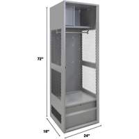 Casier pour &eacute;quipement, Acier, 24" la x 18" p x 72" h, Gris Air Extreme Inc.