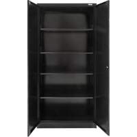 Armoire de rangement Hi-Boy, Acier, 4 Tablettes, 72" h x 36" la x 18" P, Noir Air Extreme Inc.