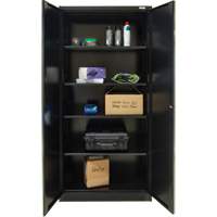 Armoire de rangement Hi-Boy, Acier, 4 Tablettes, 72" h x 36" la x 18" P, Noir Air Extreme Inc.