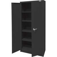 Storage Cabinet, Steel, 4 Shelves, 66" H x 30" W x 15" D, Black Air Extreme Inc.