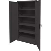 Armoire d'entreposage, Acier, 4 Tablettes, 78" h x 36" la x 24" P, Noir Air Extreme Inc.