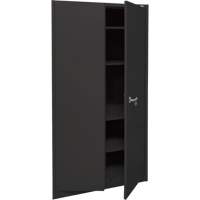 Armoire d'entreposage, Acier, 4 Tablettes, 78" h x 36" la x 24" P, Noir Air Extreme Inc.